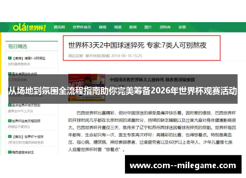 从场地到氛围全流程指南助你完美筹备2026年世界杯观赛活动